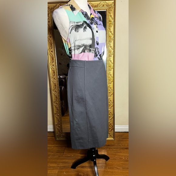 Forever 21 Maui Palm Tree Color Block Button down sleeveless shirt tank top - Picture 10 of 10